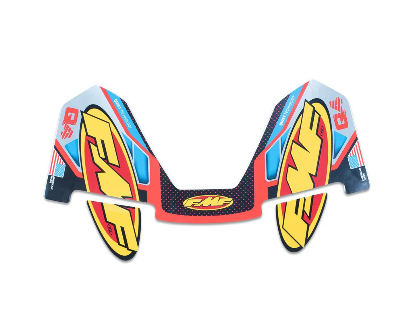 FMF HEX Q4 WRAP LOGO ALUMINIUM REPLACEMENT EXHAUST DECALS