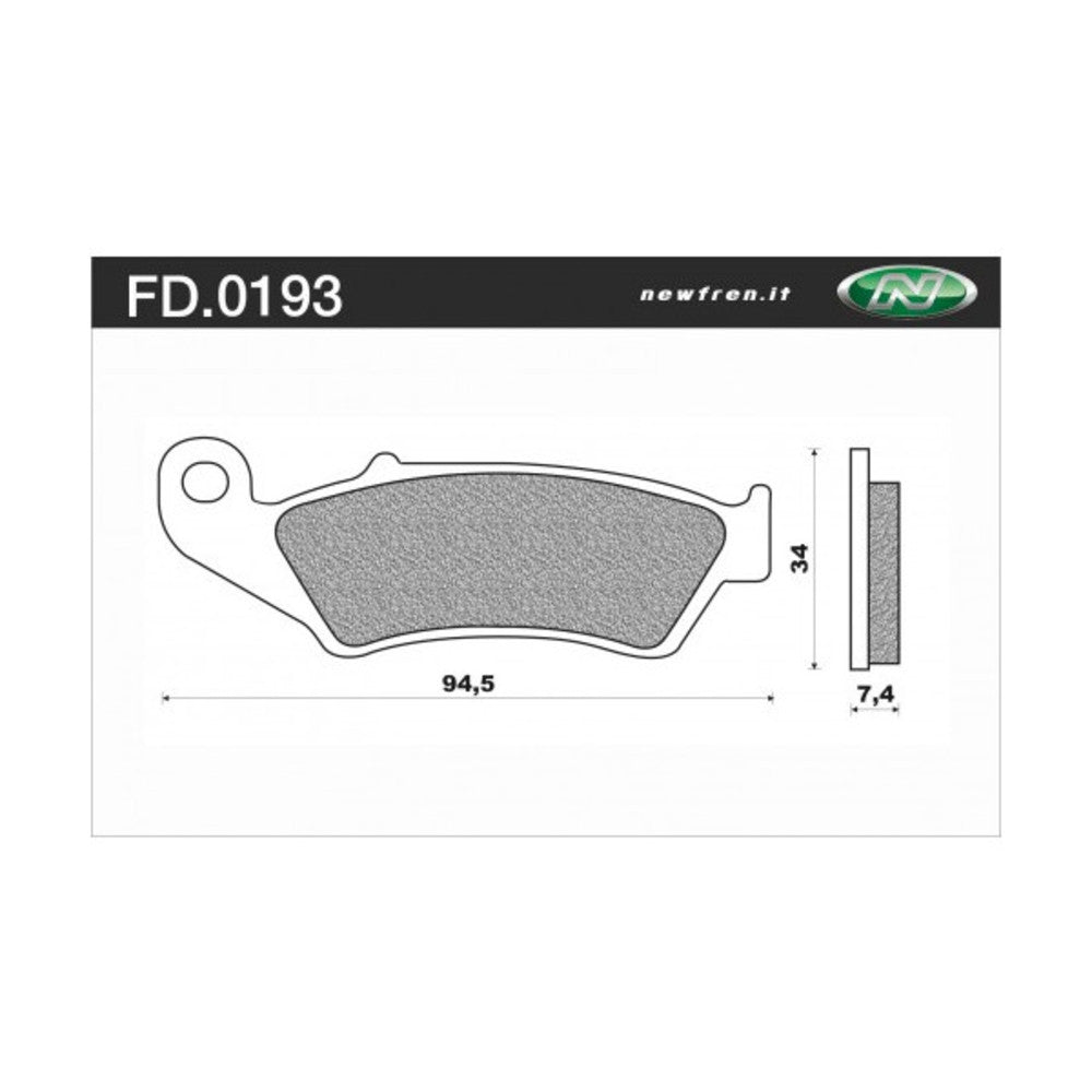 NEWFREN FRONT BRAKE PADS KAWASAKI KX125/KX250/KX250F/KX450F 93-25