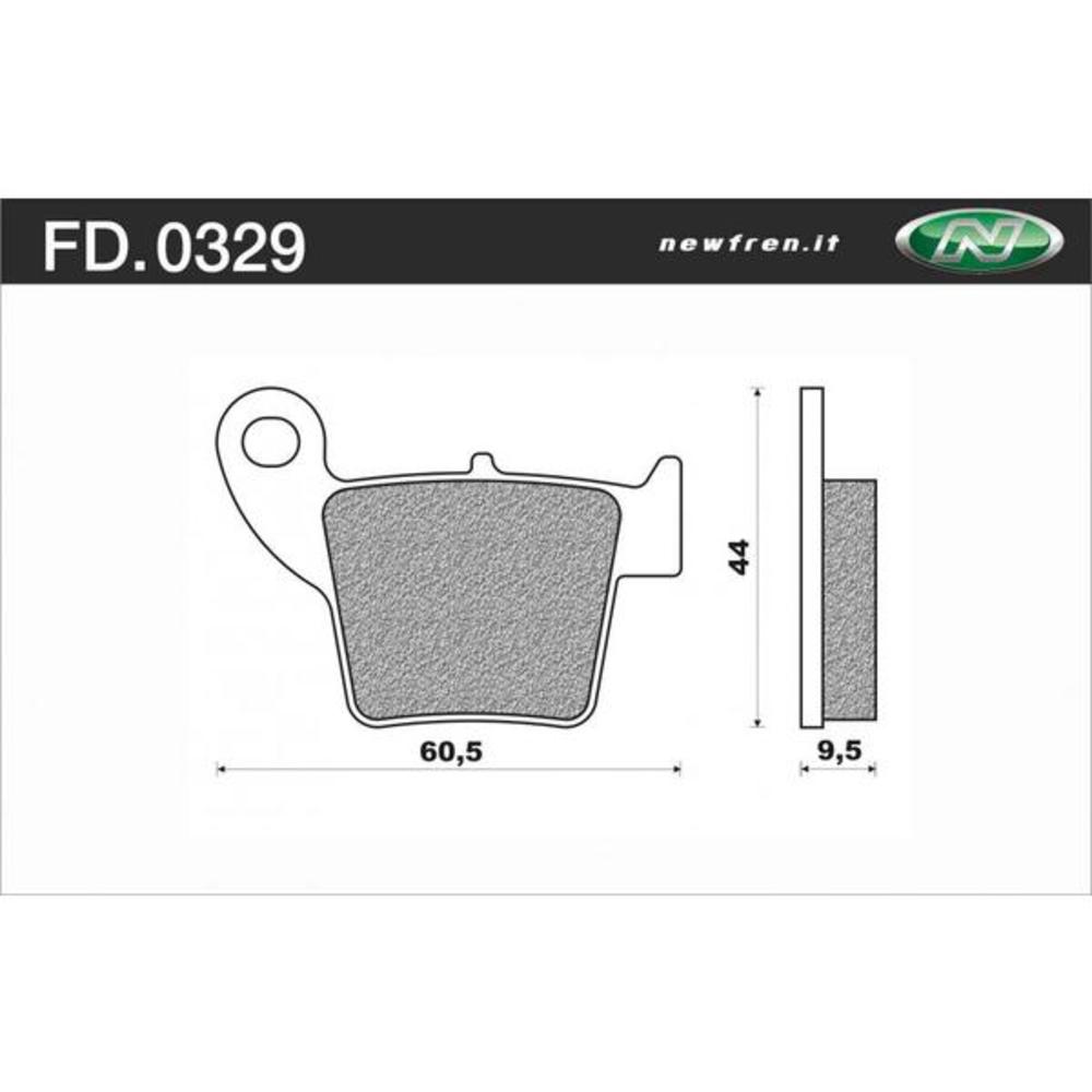 NEWFREN REAR BRAKE PADS HONDA CR/CRF 02-25