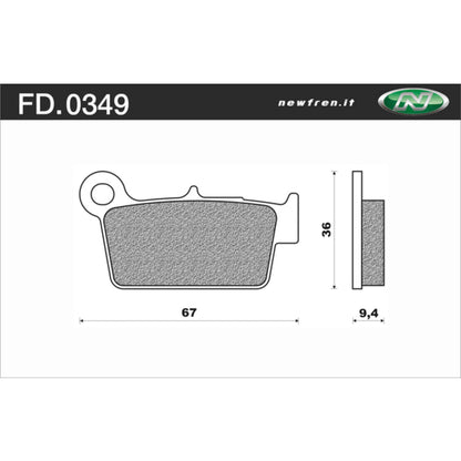 NEWFREN REAR BRAKE PADS BETA RR/RX/X-PRO/X-TRAINER 05-25