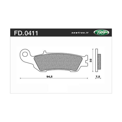 NEWFREN FRONT BRAKE PADS YAMAHA YZ / YZF / WRF 07-22