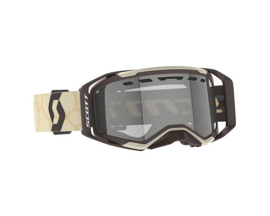 SCOTT PROSPECT 2.0 ENDURO DESERT BEIGE/DIRT BROWN/LIGHT SENSITIVE GREY WORKS GOGGLES