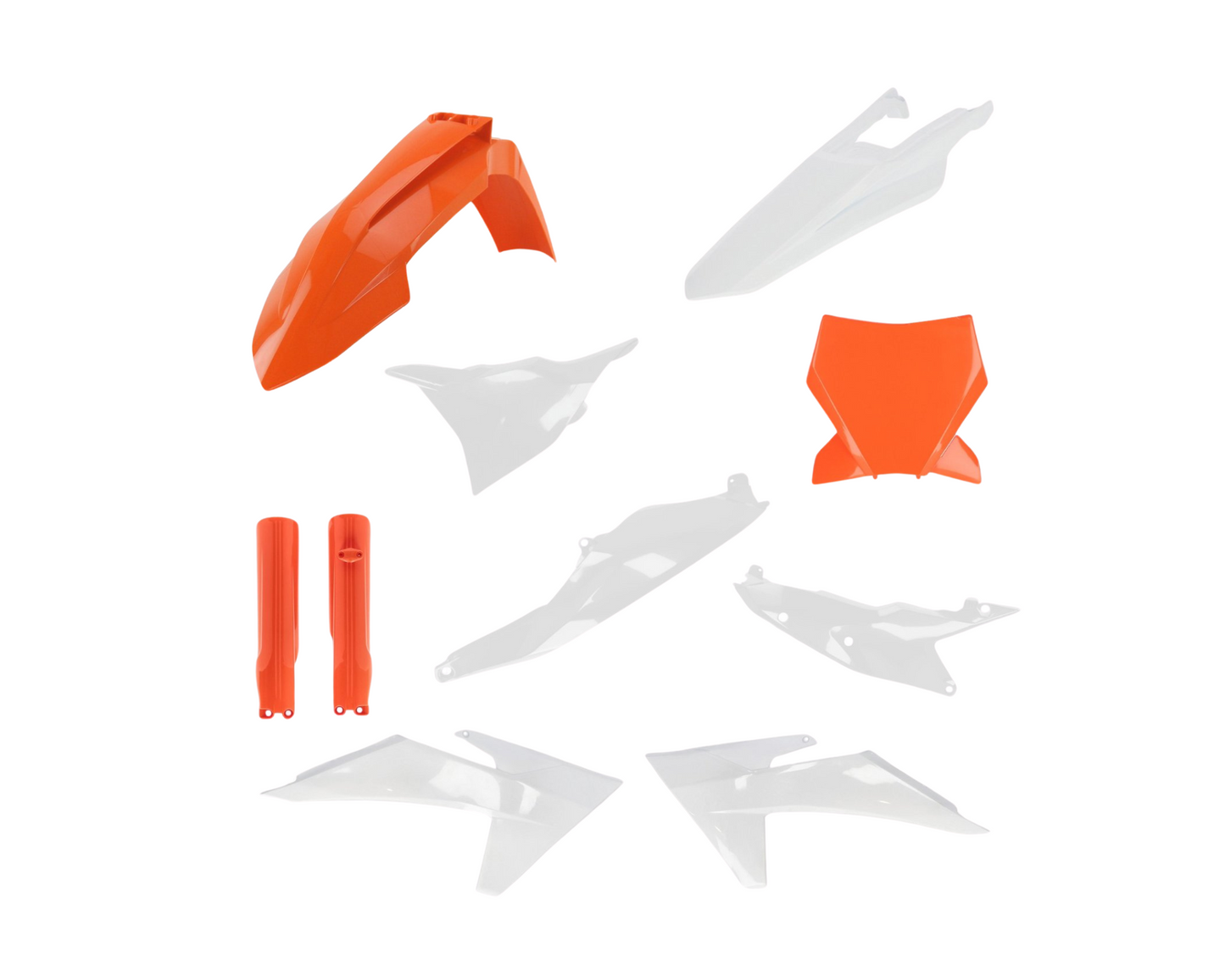 iPLASTIX KTM SX/SX-F/XC/XC-F 23-25 ORANGE/WHITE PLASTICS KIT