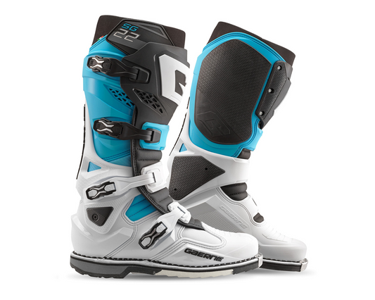 GAERNE LE SG22 WHITE/BLACK/LIGHT BLUE BOOTS