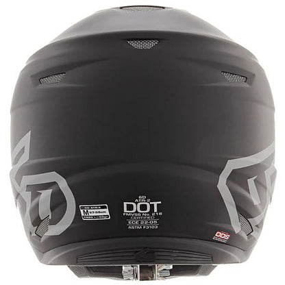 6D ATR-2 SOLID MATTE BLACK HELMET