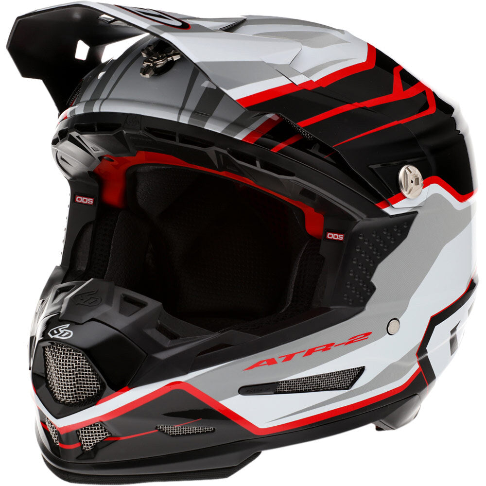 6D ATR-2 PHASE WHITE/RED HELMET