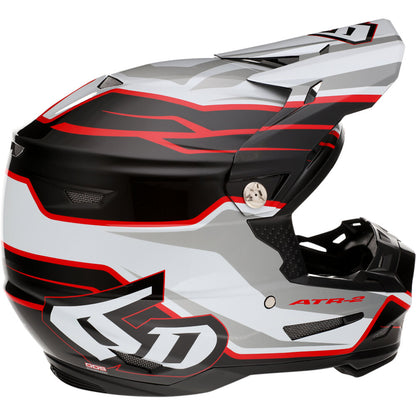 6D ATR-2 PHASE WHITE/RED HELMET