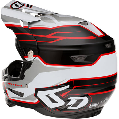 6D ATR-2 PHASE WHITE/RED HELMET