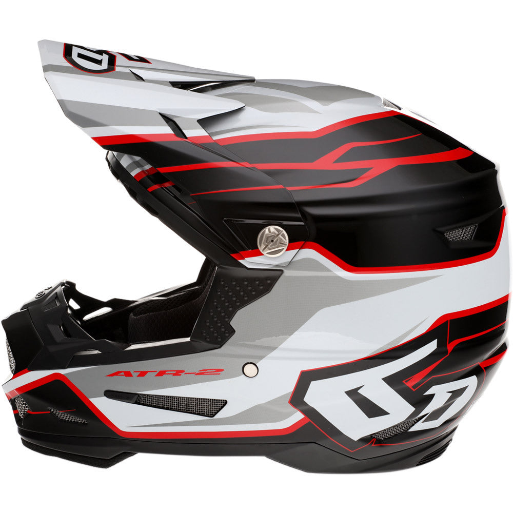 6D ATR-2 PHASE WHITE/RED HELMET