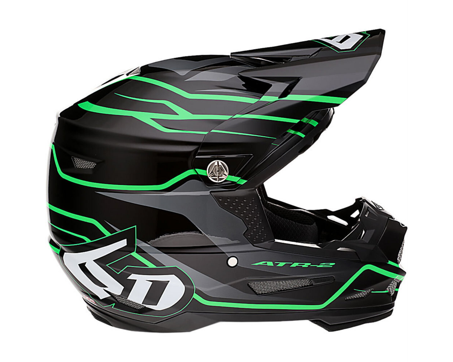 6D ATR-2 PHASE BLACK/GREEN HELMET