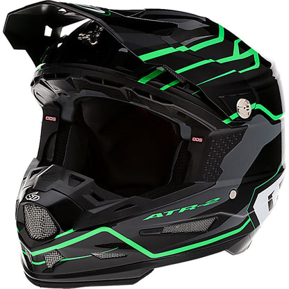 6D ATR-2 PHASE BLACK/GREEN HELMET