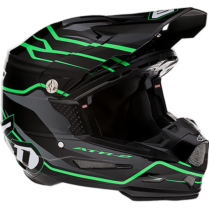 6D ATR-2 PHASE BLACK/GREEN HELMET