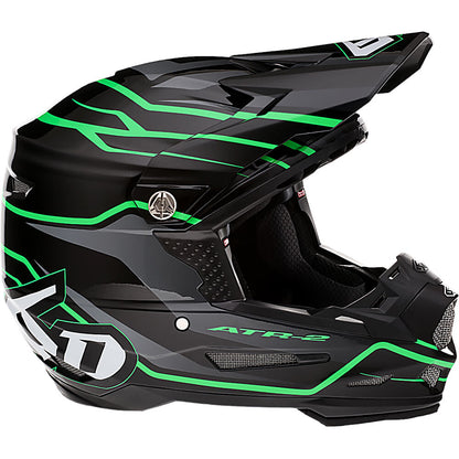 6D ATR-2 PHASE BLACK/GREEN HELMET