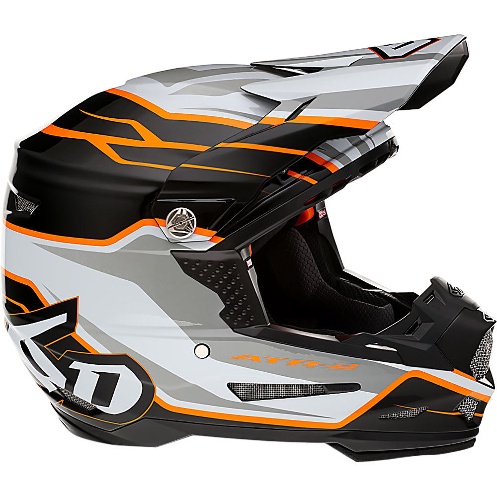 6D ATR-2 PHASE WHITE/ORANGE HELMET