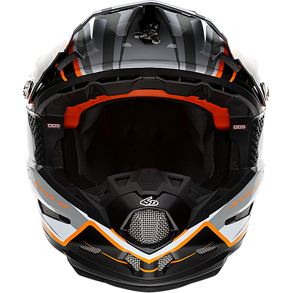 6D ATR-2 PHASE WHITE/ORANGE HELMET