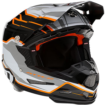 6D ATR-2 PHASE WHITE/ORANGE HELMET