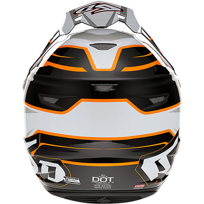 6D ATR-2 PHASE WHITE/ORANGE HELMET