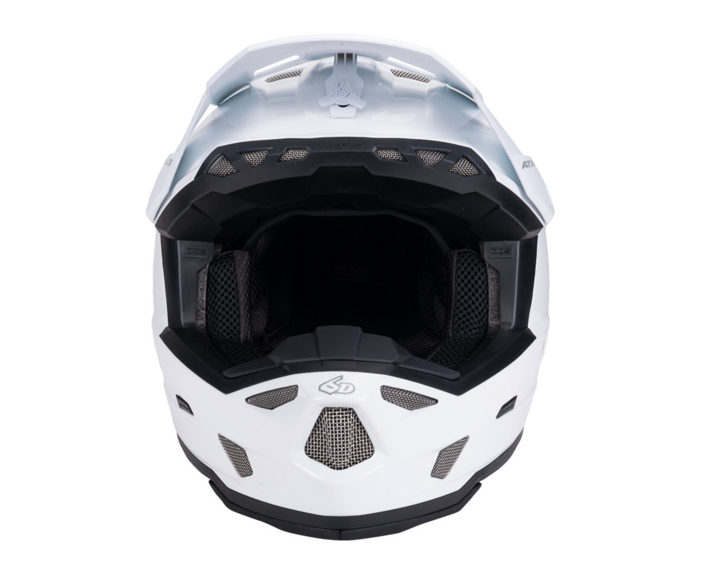 6D ATR-3 SOLID GLOSS WHITE HELMET