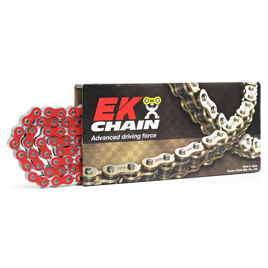 EK CHAINS 420 130L RED RACE CHAIN