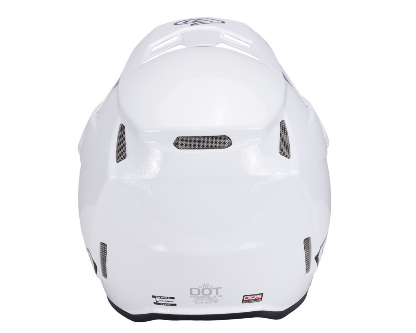 6D ATR-3 SOLID GLOSS WHITE HELMET