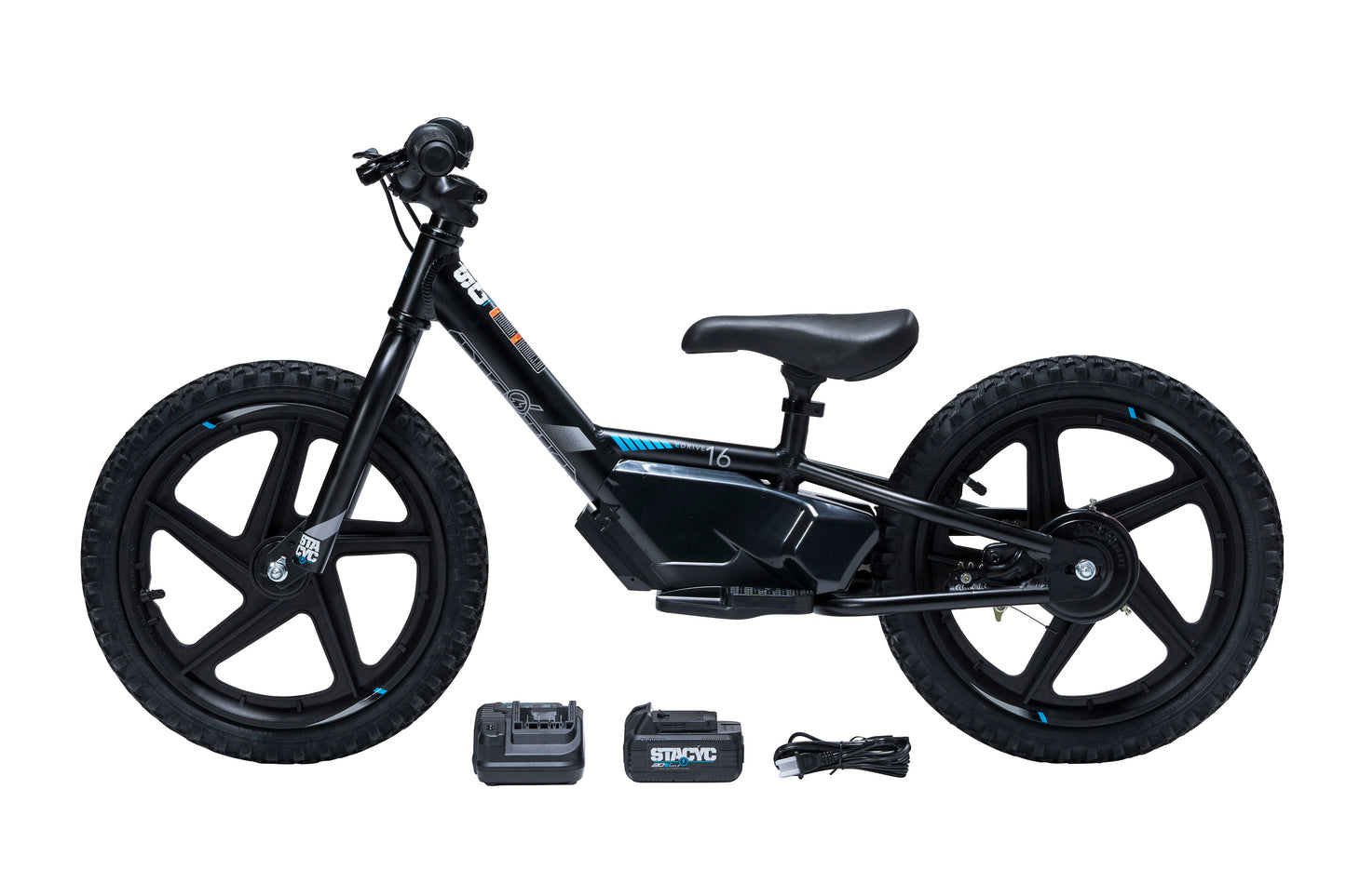 STACYC 16" BLACK ELECTRIC BALANCE BIKE