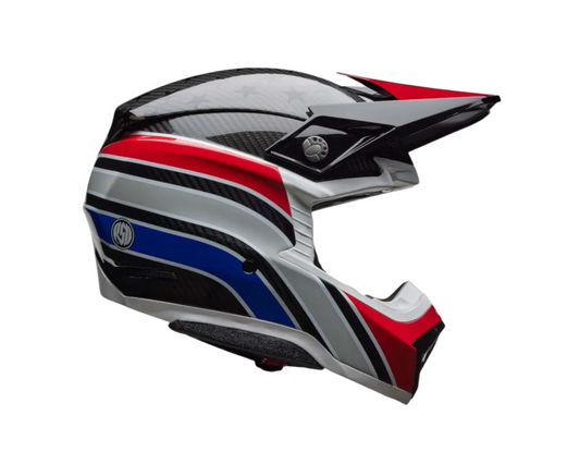 BELL 2025 MOTO-10 SPHERICAL RSD RED/WHITE/BLUE HELMET