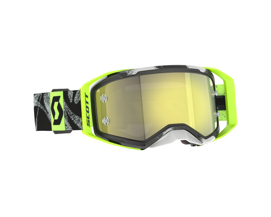 SCOTT PROSPECT 2.0 CAVIAR BLACK/SAFETY YELLOW/YELLOW CHROME WORKS GOGGLES