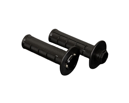 RENTHAL R-WORKS ULTRATACKY BLACK HALF WAFFLE LOCK ON GRIPS