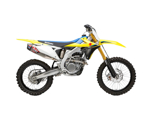 YOSHIMURA SUZUKI RMZ250 19-25 RS-12 STAINLESS FULL SYSTEM WITH CARBON END CAP