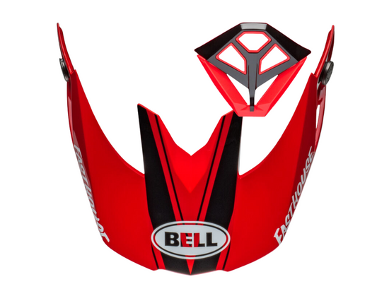 BELL 2024 MOTO-10 LE FASTHOUSE DAY IN THE DIRT RED/GOLD REPLACEMENT VISOR/MOUTHPIECE KIT