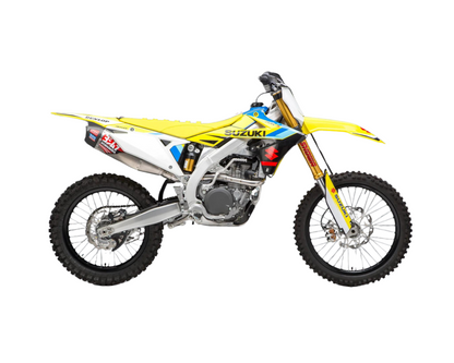 YOSHIMURA SUZUKI RMZ450 18-25 RS-12 STAINLESS FULL SYSTEM WITH CARBON END CAP