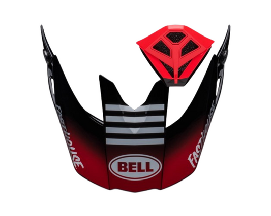 BELL 2024 MOTO-10 FASTHOUSE PRIVATEER BLACK/RED REPLACEMENT VISOR/MOUTHPIECE KIT