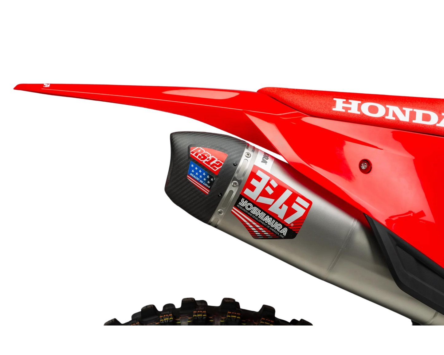 YOSHIMURA HONDA CRF450R/CRF450RX 21-24 RS-12 STAINLESS FULL SYSTEM WITH CARBON END CAP