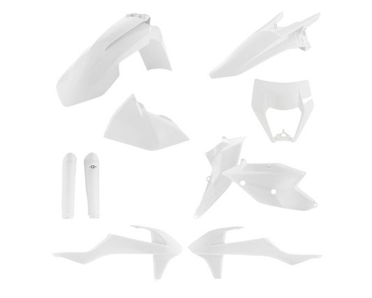 ACERBIS KTM EXC/EXC-F 17-19 WHITE PLASTICS KIT