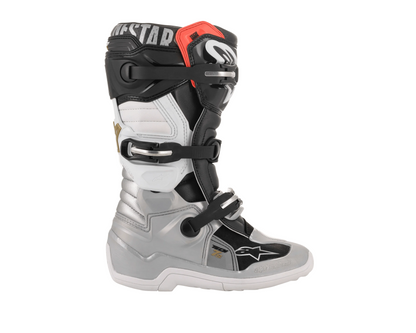 ALPINESTARS TECH 7S YOUTH BLACK/SILVER/WHITE/GOLD BOOTS