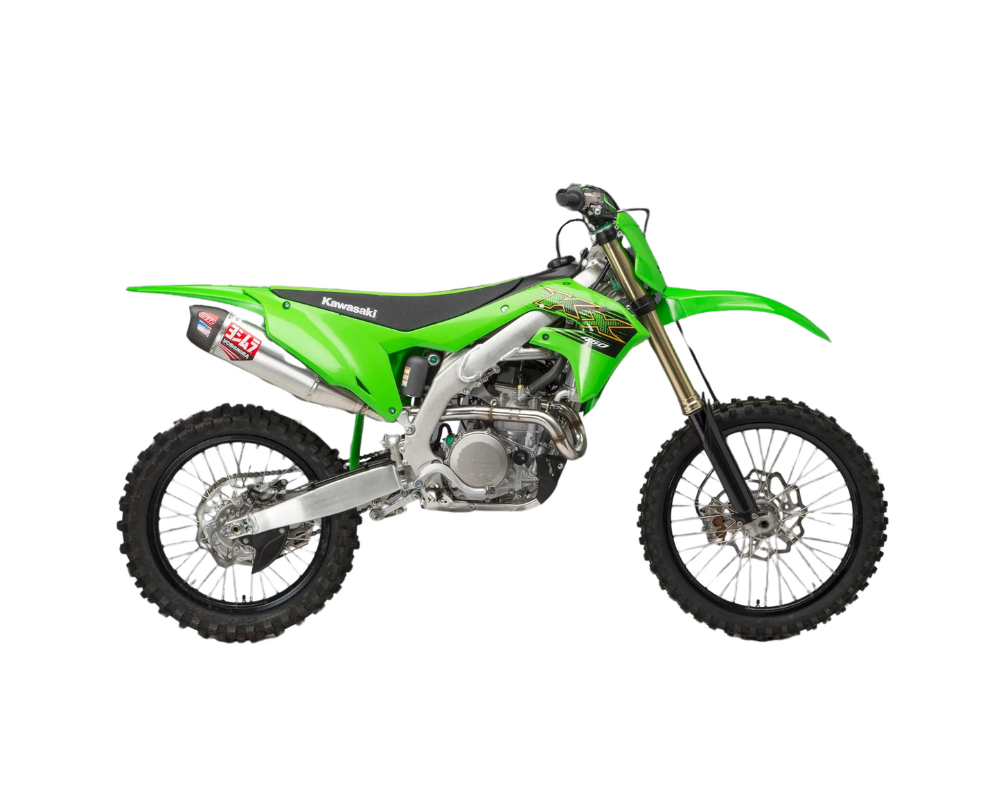 YOSHIMURA KAWASAKI KX450F/KX450X 19-23 RS-12 STAINLESS FULL SYSTEM WITH CARBON END CAP