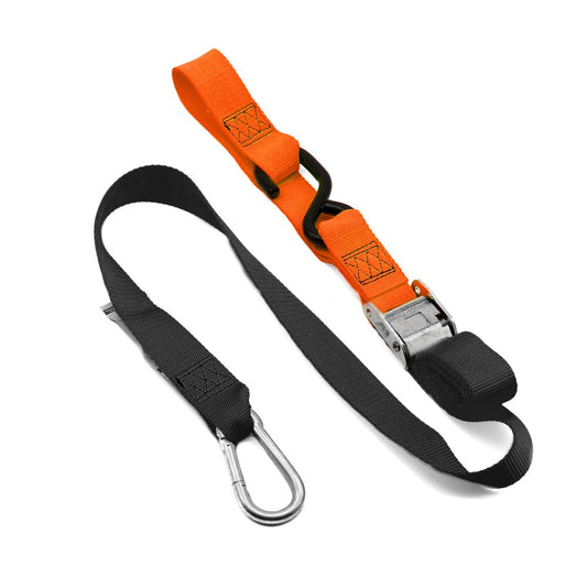 KUSTOM HARDWARE SNAP HOOK 38MM TIE DOWNS BLACK/ORANGE