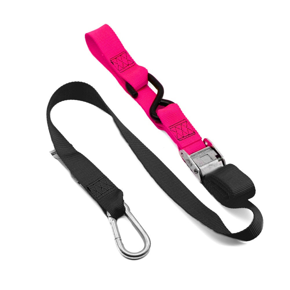 KUSTOM HARDWARE SNAP HOOK 38MM TIE DOWNS BLACK/PINK