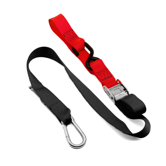 KUSTOM HARDWARE SNAP HOOK 38MM TIE DOWNS BLACK/RED