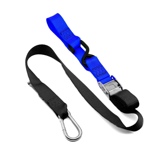 KUSTOM HARDWARE SNAP HOOK 38MM TIE DOWNS BLACK/BLUE