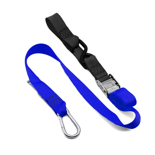 KUSTOM HARDWARE SNAP HOOK 38MM TIE DOWNS BLUE/BLACK