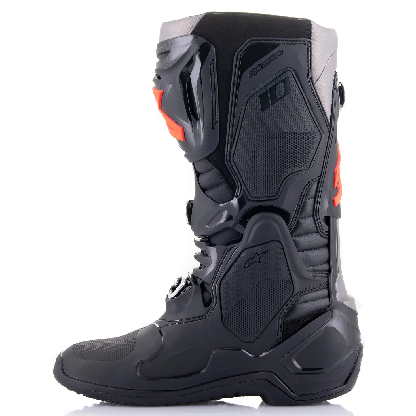 ALPINESTARS 2025 TECH 10 BLACK/FLURO RED BOOTS