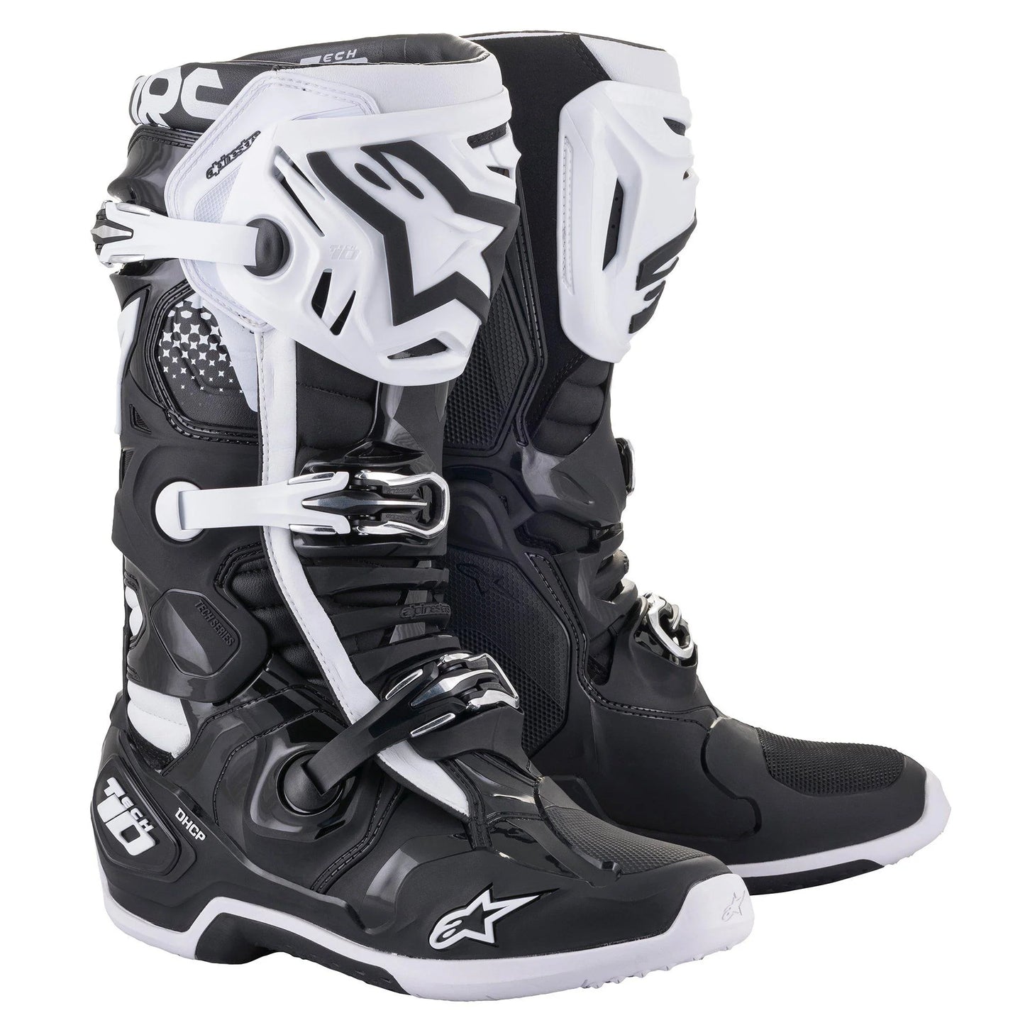 ALPINESTARS 2025 TECH 10 BLACK/WHITE BOOTS