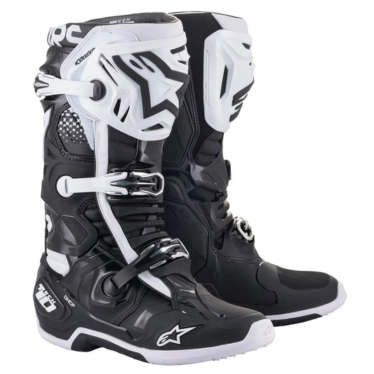 ALPINESTARS 2024 TECH 10 BLACK/WHITE BOOTS