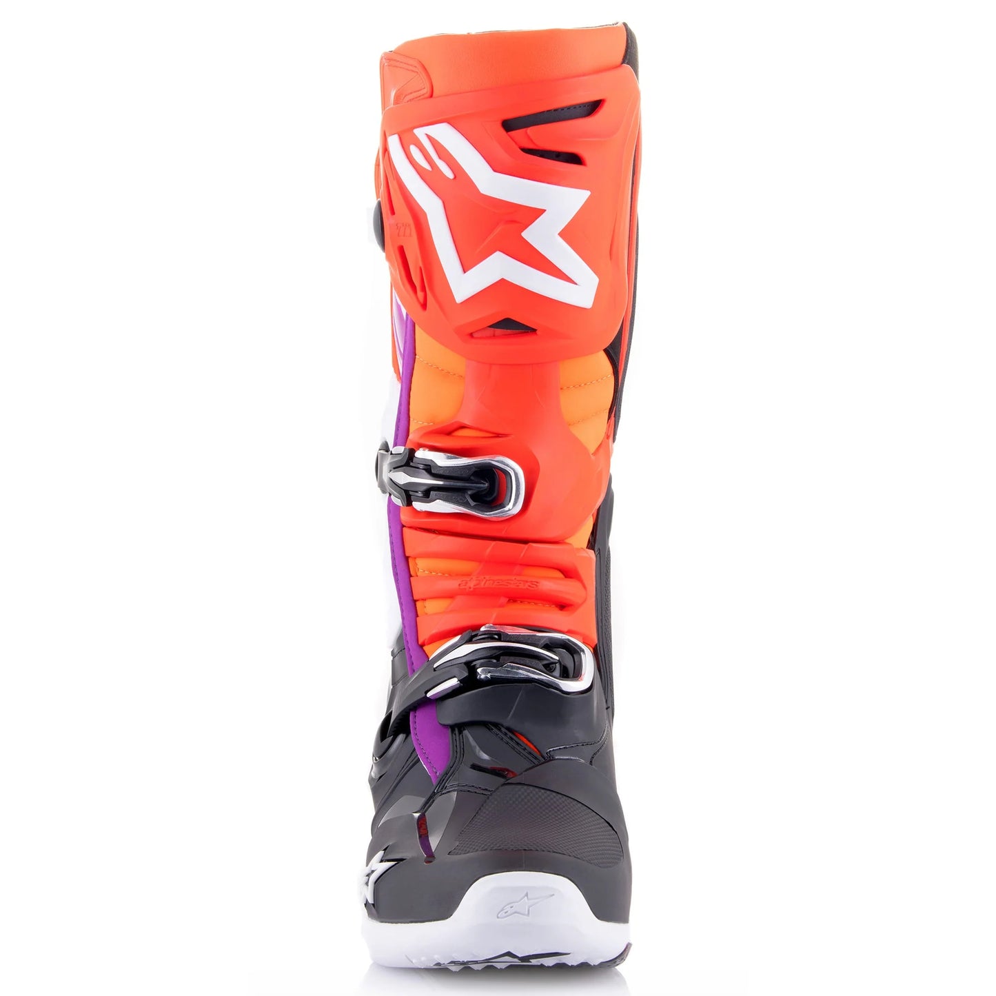 ALPINESTARS 2024 TECH 10 BLACK/RED/FLURO ORANGE/FLURO WHITE BOOTS