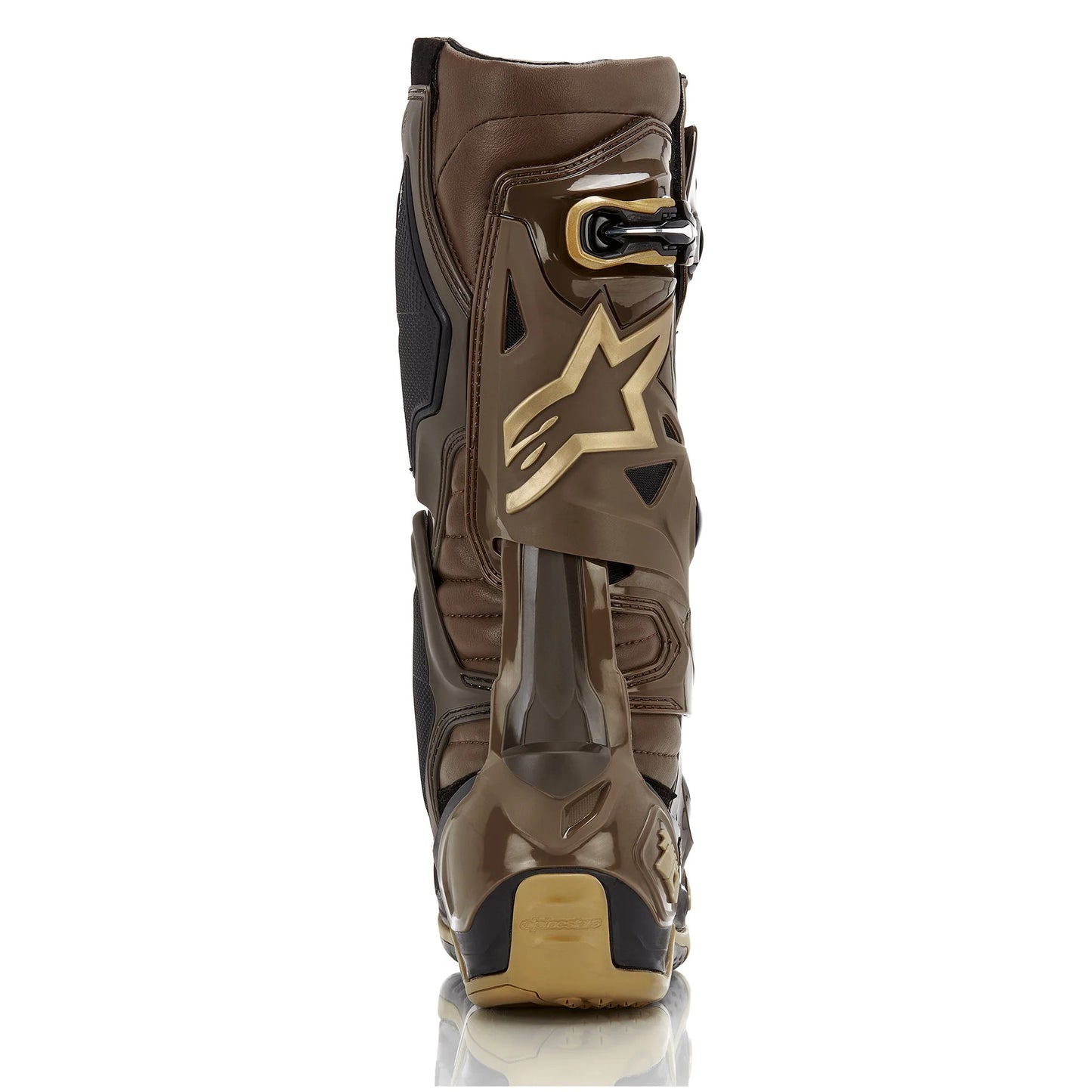 ALPINESTARS 2023 LE SQUAD TECH 10 DARK BROWN/KANGAROO GOLD BOOTS