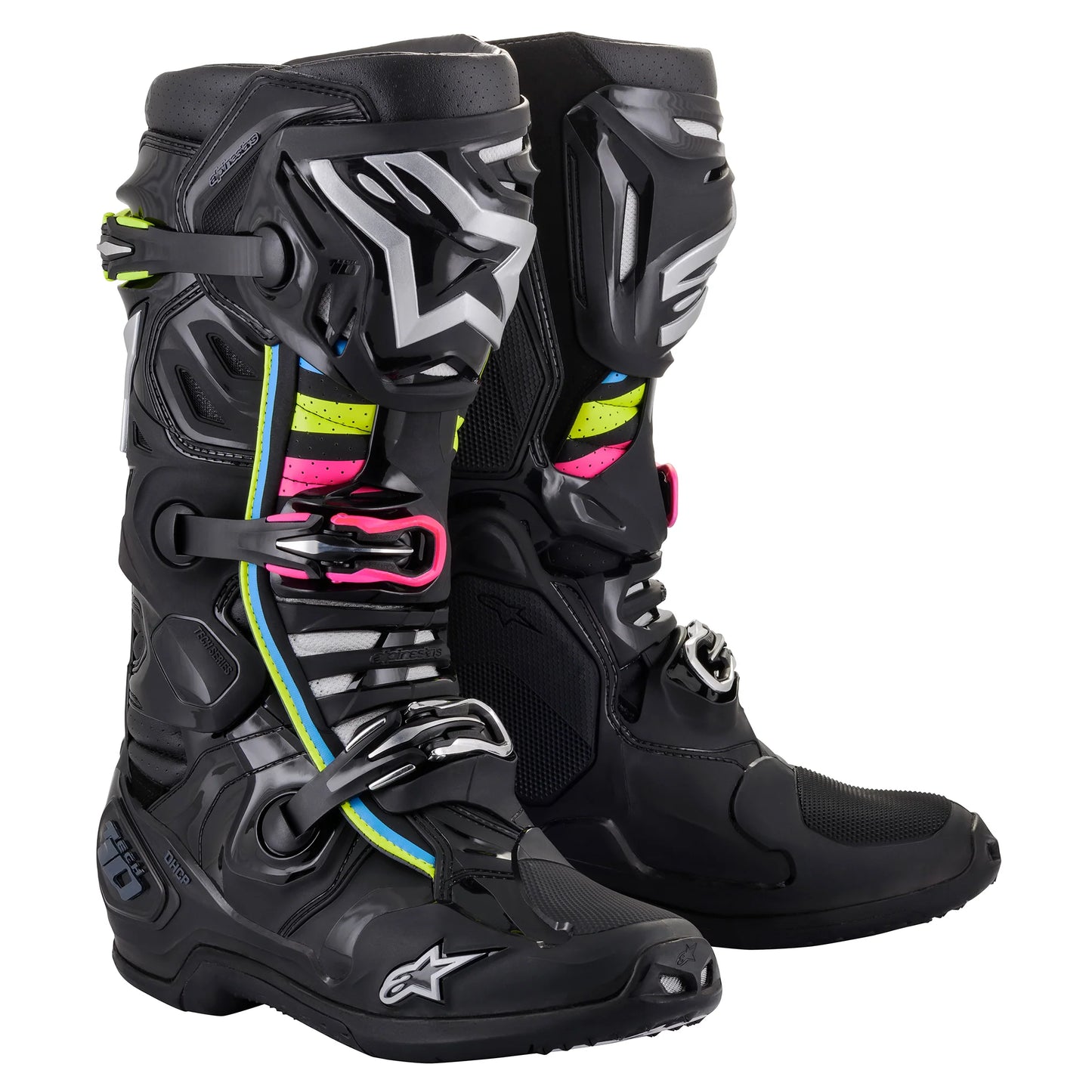 ALPINESTARS 2024 TECH 10 SUPERVENTED BLACK/HUE BOOTS