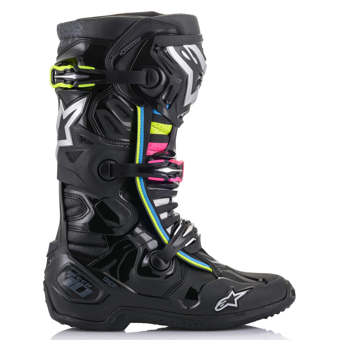 ALPINESTARS 2024 TECH 10 SUPERVENTED BLACK/HUE BOOTS