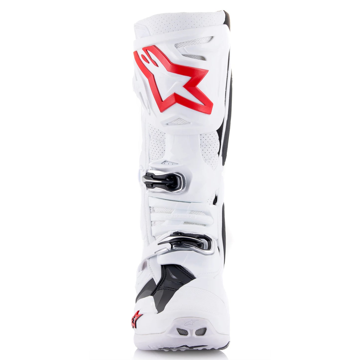 ALPINESTARS 2024 TECH 10 SUPERVENTED WHITE/BRIGHT RED BOOTS