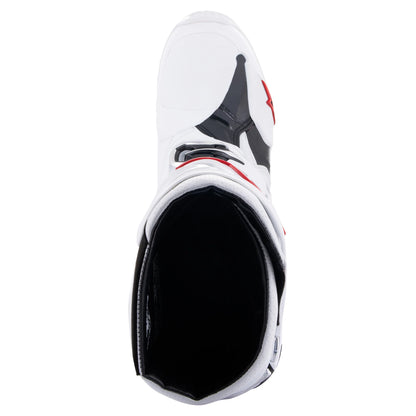 ALPINESTARS 2024 TECH 10 SUPERVENTED WHITE/BRIGHT RED BOOTS